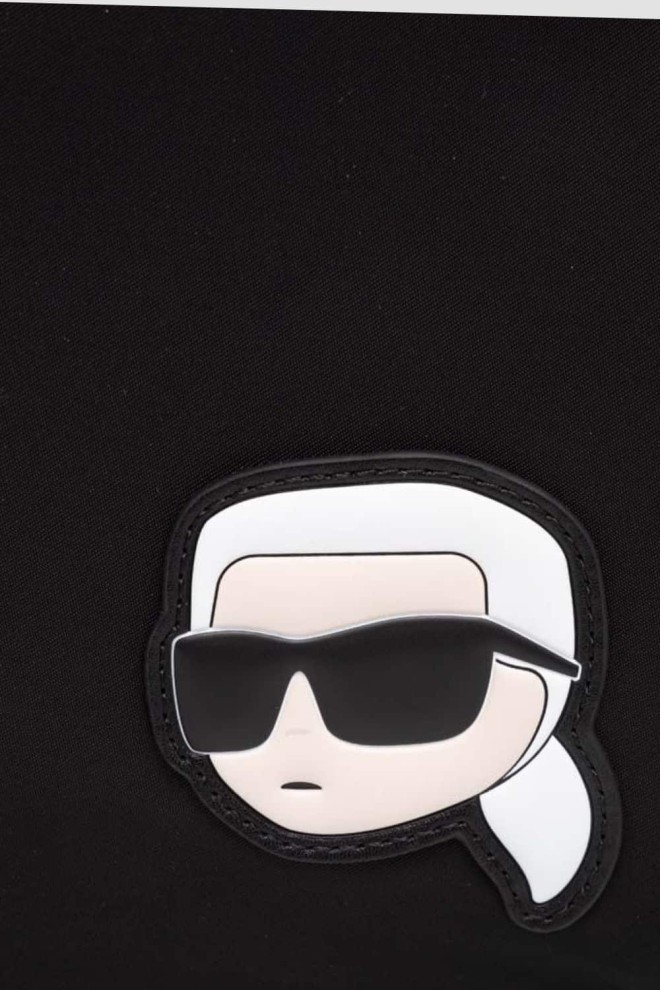 KARL LAGERFELD Negru bărbați K/iconic 2.0 Nylon Flat Cb Bag