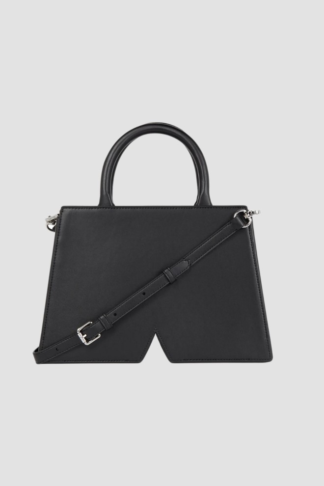 KARL LAGERFELD Black Handbag Ikon/k Top Handle Leather