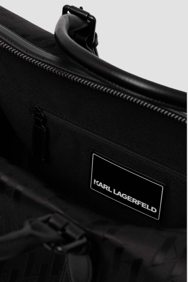 KARL LAGERFELD Czarna torba podróżna K/etch Weekender