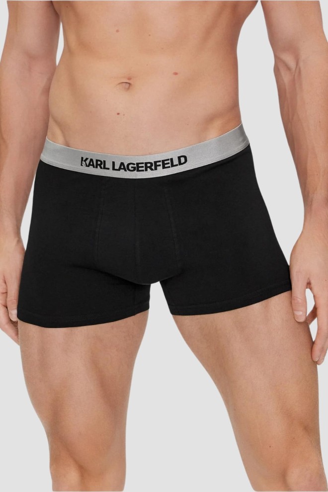 KARL LAGERFELD Metallic Elastic Trunk Boxer Set 3PACK