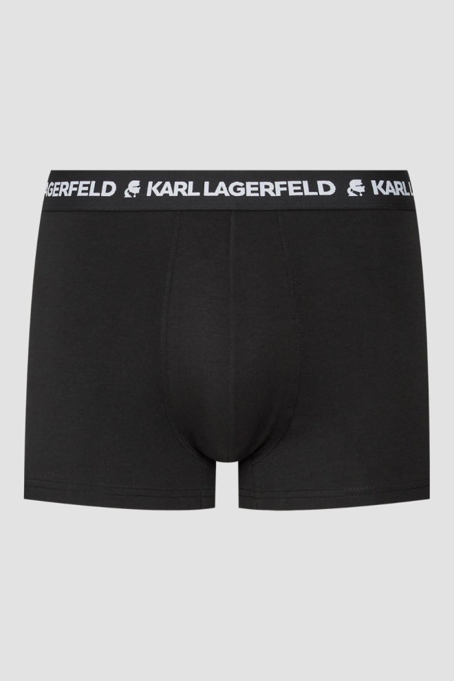 KARL LAGERFELD Zestaw czarnych bokserek 3PACK Aop Monogram Trunk