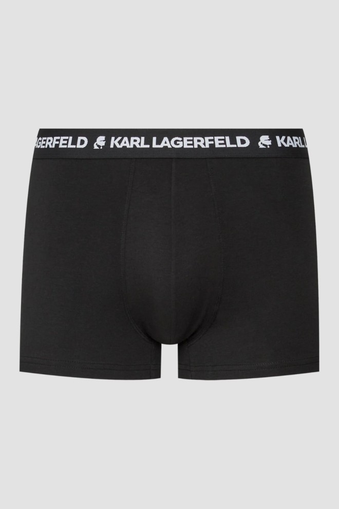 KARL LAGERFELD Black Boxer Shorts Set 3PACK Aop Monogram Trunk