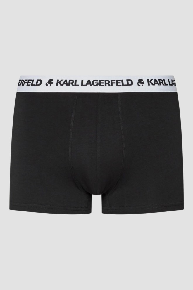 KARL LAGERFELD Комплект чорних боксерських трусів 3PACKLogo Trunk Colorband