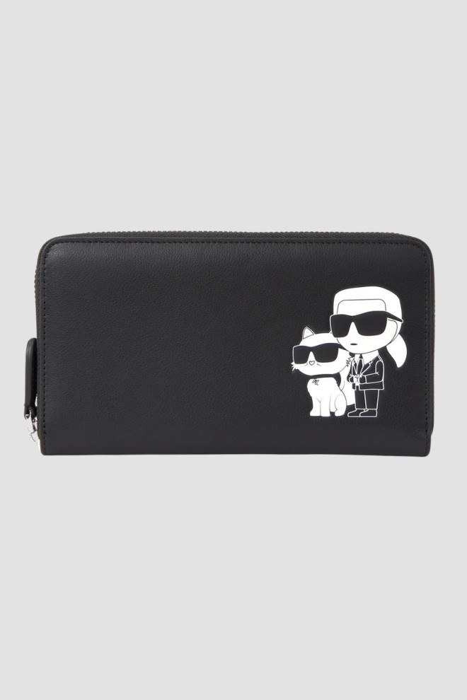 KARL LAGERFELD Black Women's K/iconic 2.0 Wallet