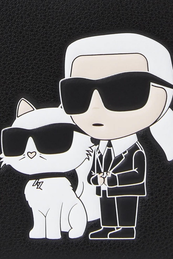 KARL LAGERFELD Czarny damski portfel K/ikonik 2.0