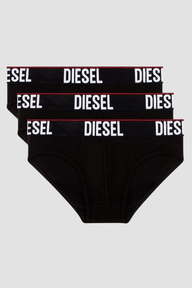 DIESEL Zestaw czarnych slipów 3PACK Umbr