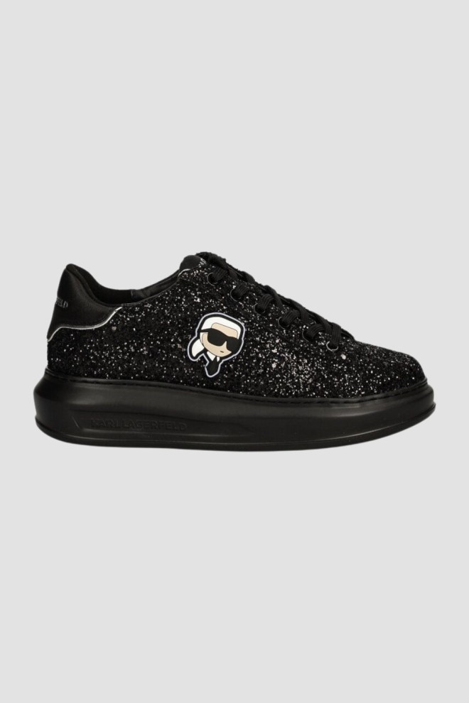 KARL LAGERFELD Black KAPRI Karl NFT Lo Lace sneakers