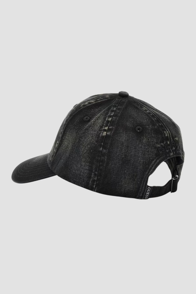 GUESS Black Logo Triangle Baseball Cap