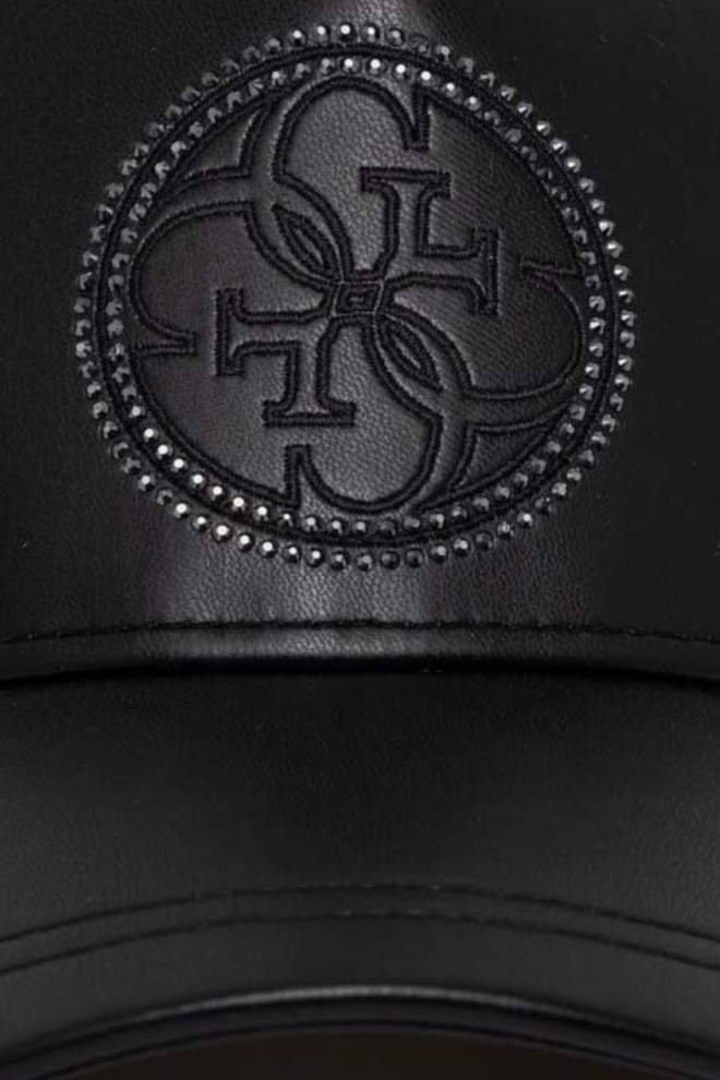 GUESS Czarna czapka z daszkiem Edith Pu Cap