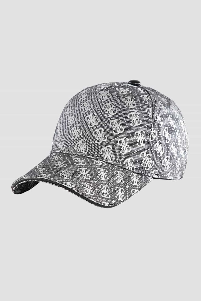 GUESS Szara logowana czapka Baseball Cap