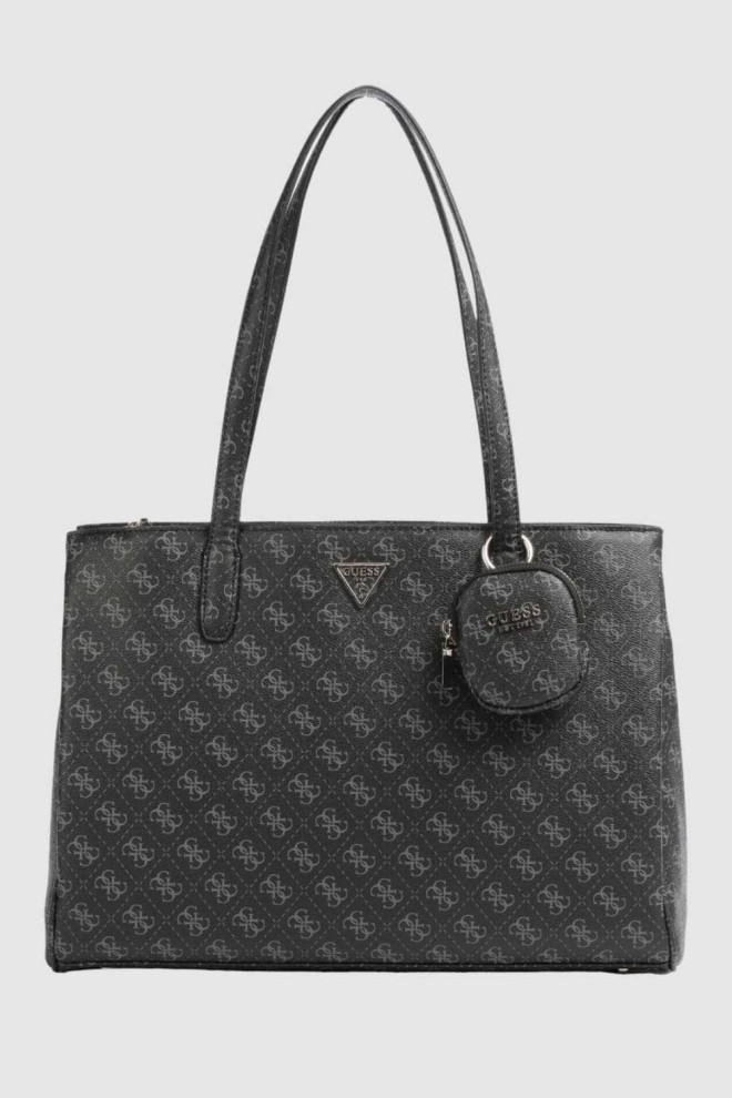 Сумка для шопінгу GUESS Black з логотипом Power Play Tech Tote