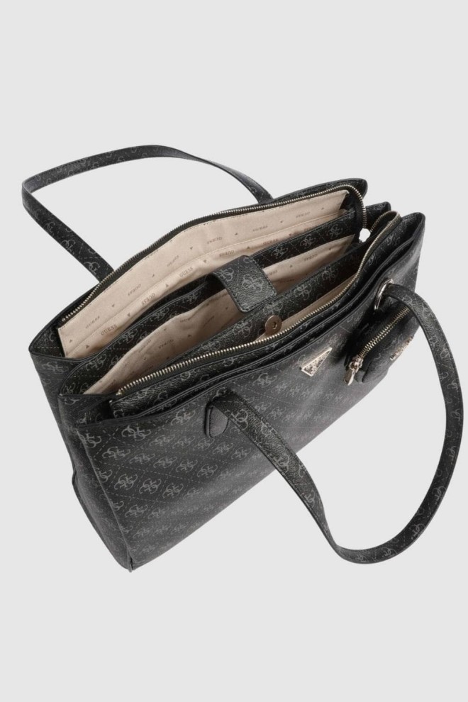 Сумка для шопінгу GUESS Black з логотипом Power Play Tech Tote