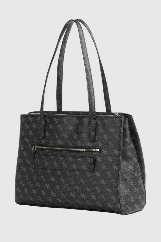 GUESS Czarna logowana shopperka Power Play Tech Tote