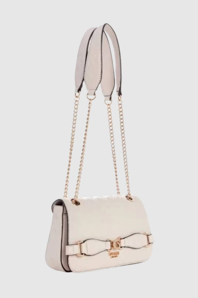 GUESS Geantă de mână Arlena bej cu logo