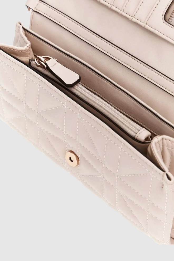 GUESS Beige handbag with wallet function Assia Mini.