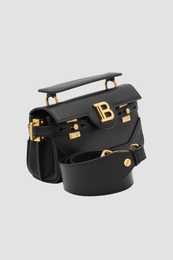 BALMAIN Geantă de mână din piele neagră