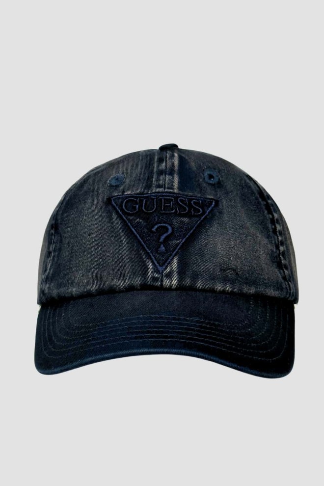 GUESS albastru marin Triangle logo baseball cap