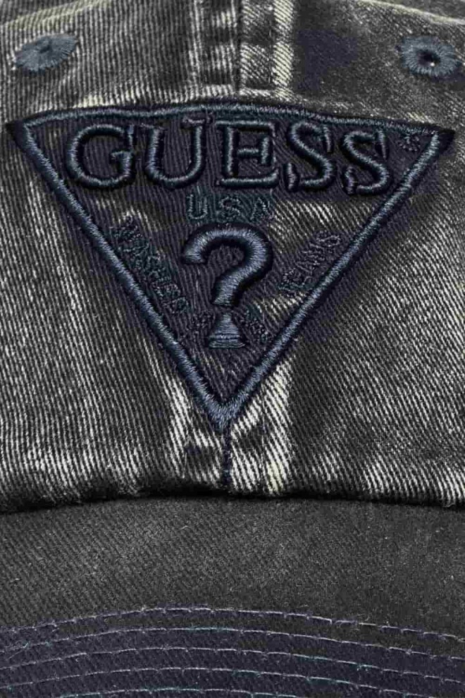 Бейсболка GUESS темно-синя з логотипом трикутника