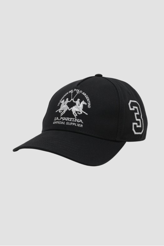 LA MARTINA Black baseball cap