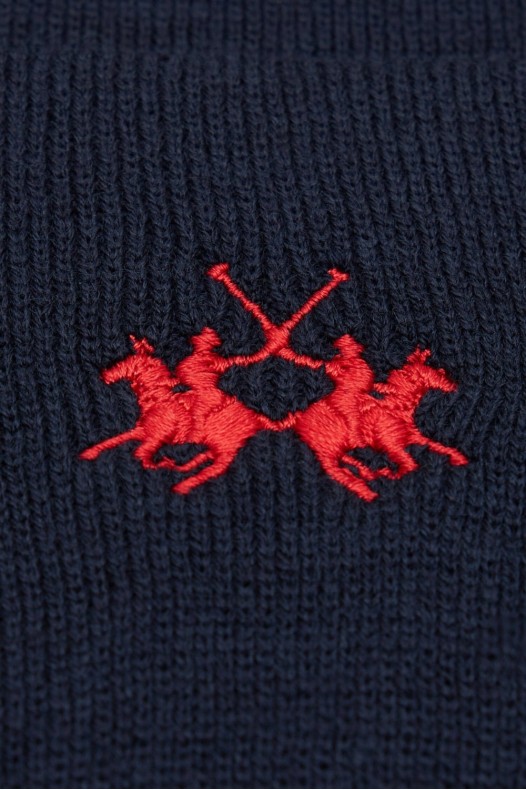 LA MARTINA Navy blue beanie...