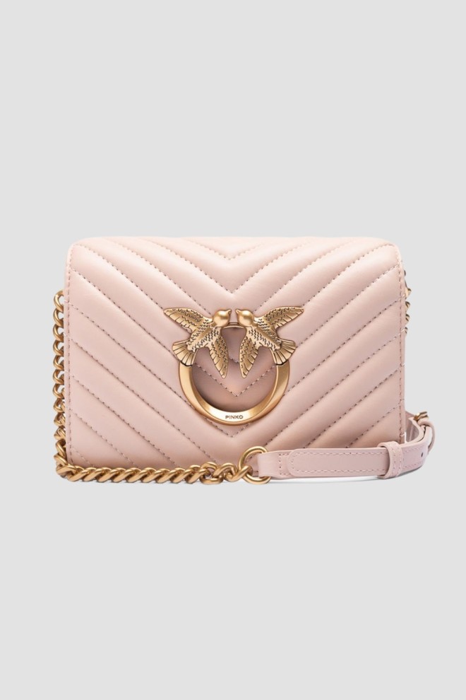 PINKO Pink Love Click Mini Sheep Nappa Handbag