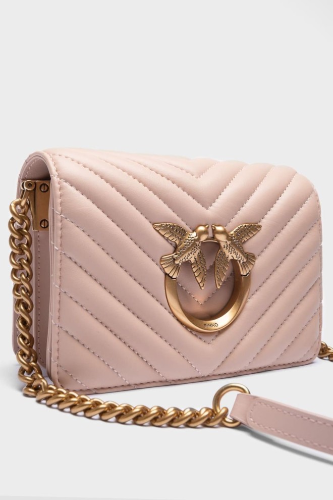 PINKO Pink Love Click Mini Sheep Nappa Handbag