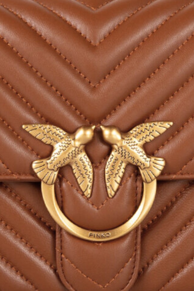 PINKO Brown Love One Classic DC Geantă