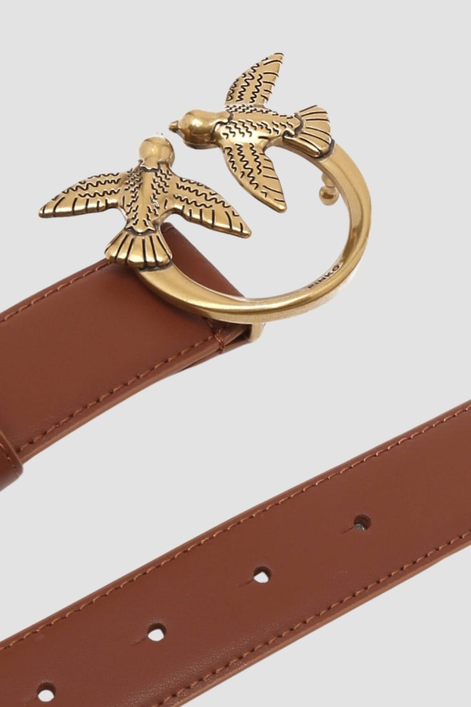 PINKO Brown Love Berry H3 Belt