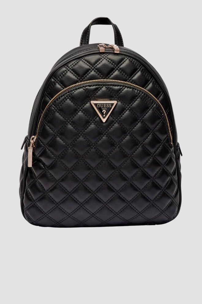 GUESS Black Giully Flap Backpack