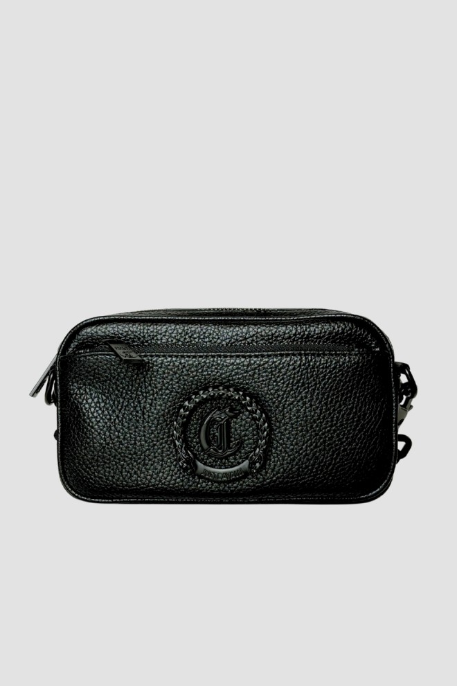 JUST CAVALLI Black JC Logo Metal Circle Sachet - Style 2