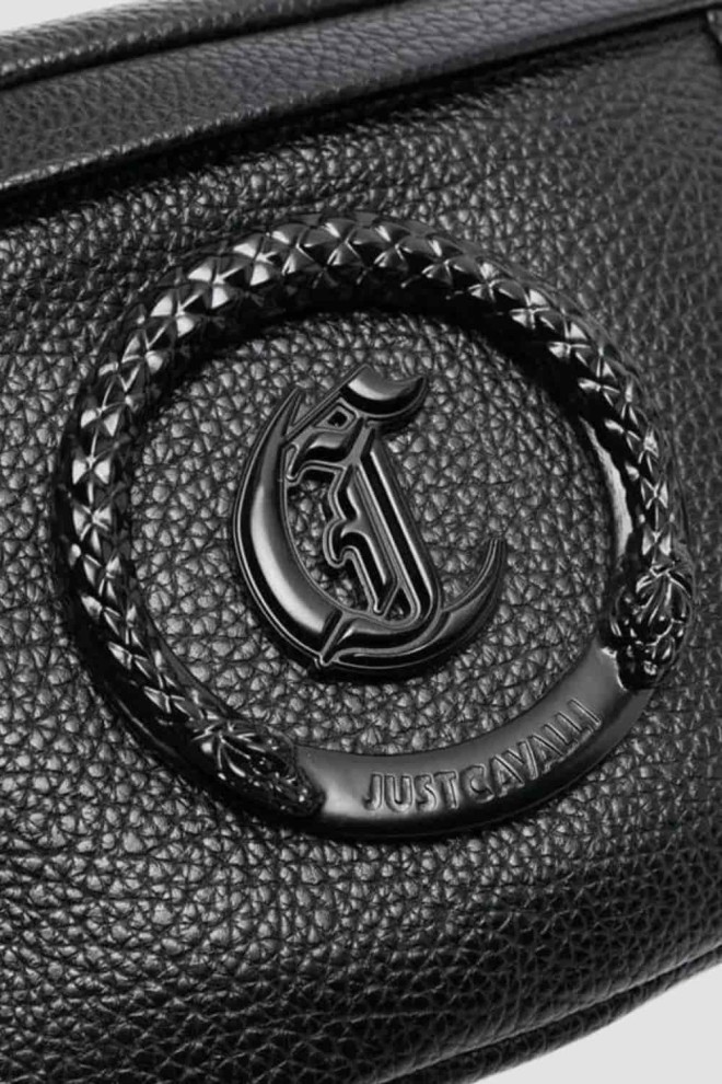 JUST CAVALLI Black JC Logo Metal Circle Sachet - Style 4