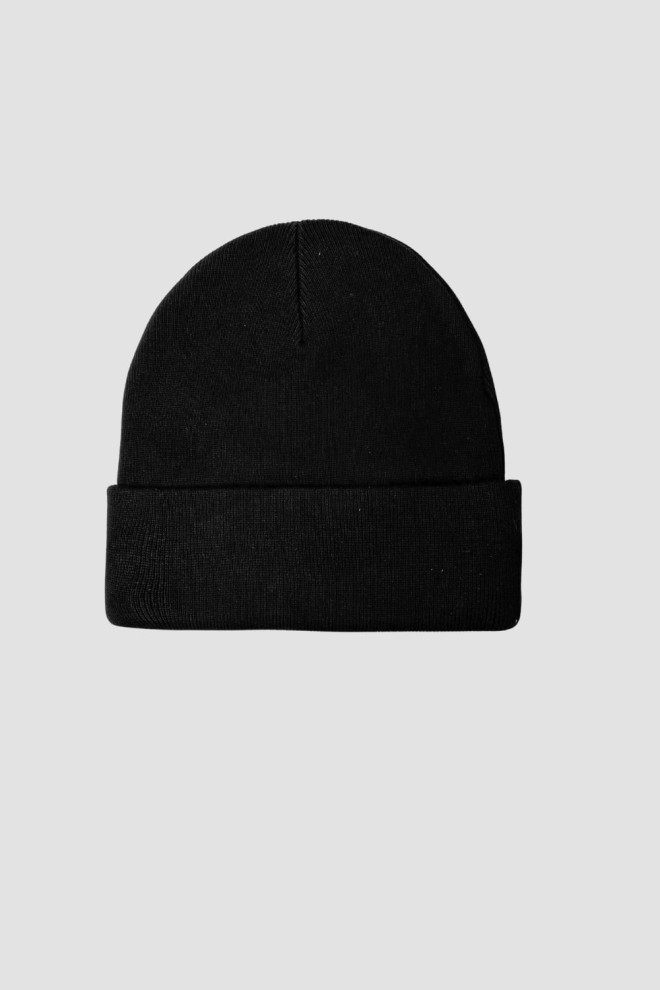 GUESS Black Branded Beanie Spălată