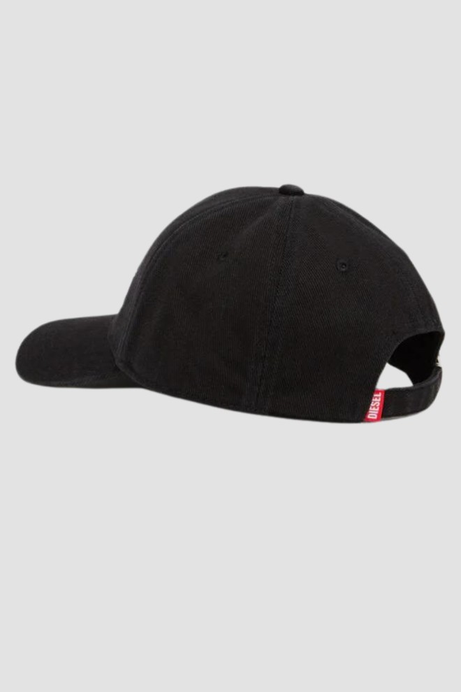 DIESEL Black baseball cap CORRY-DIV-WASH