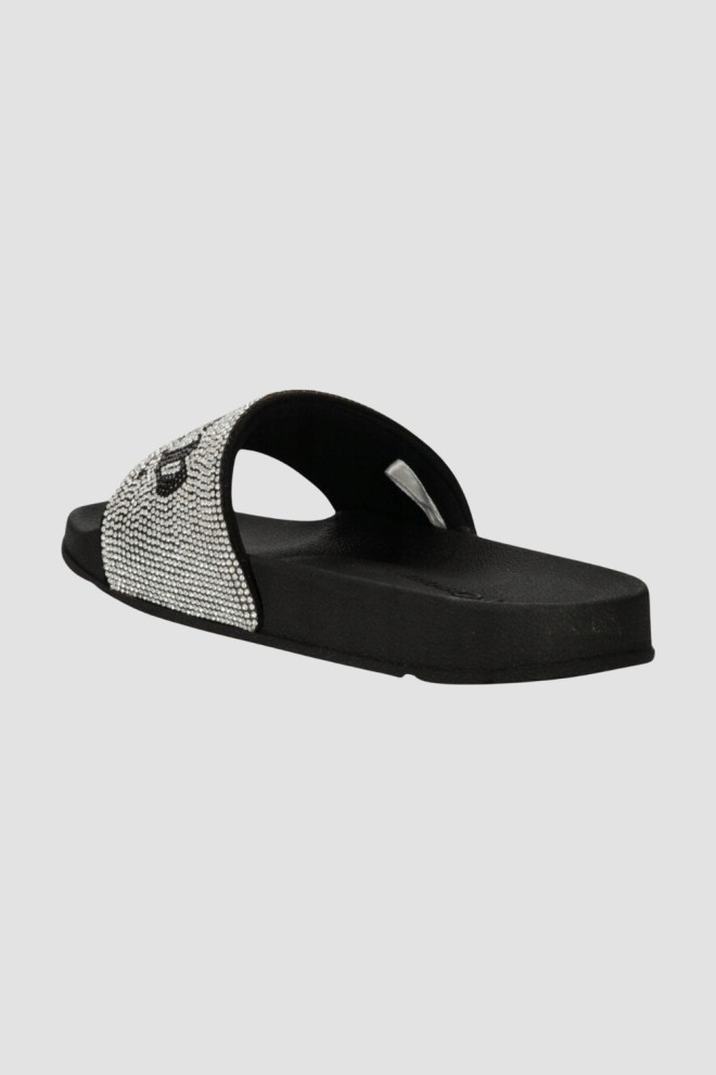 JUICY COUTURE Negru Donna Diamante Slider Flip Flops