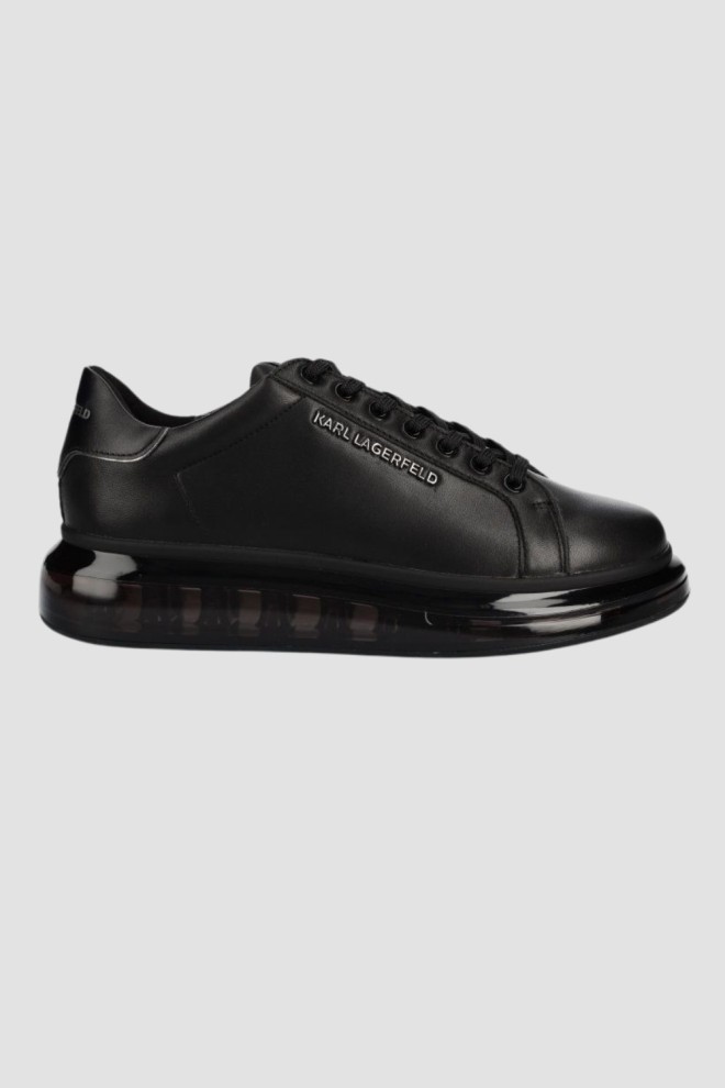 KARL LAGERFELD Black KAPRI KUSHION Lo Lace Lthr sneakers