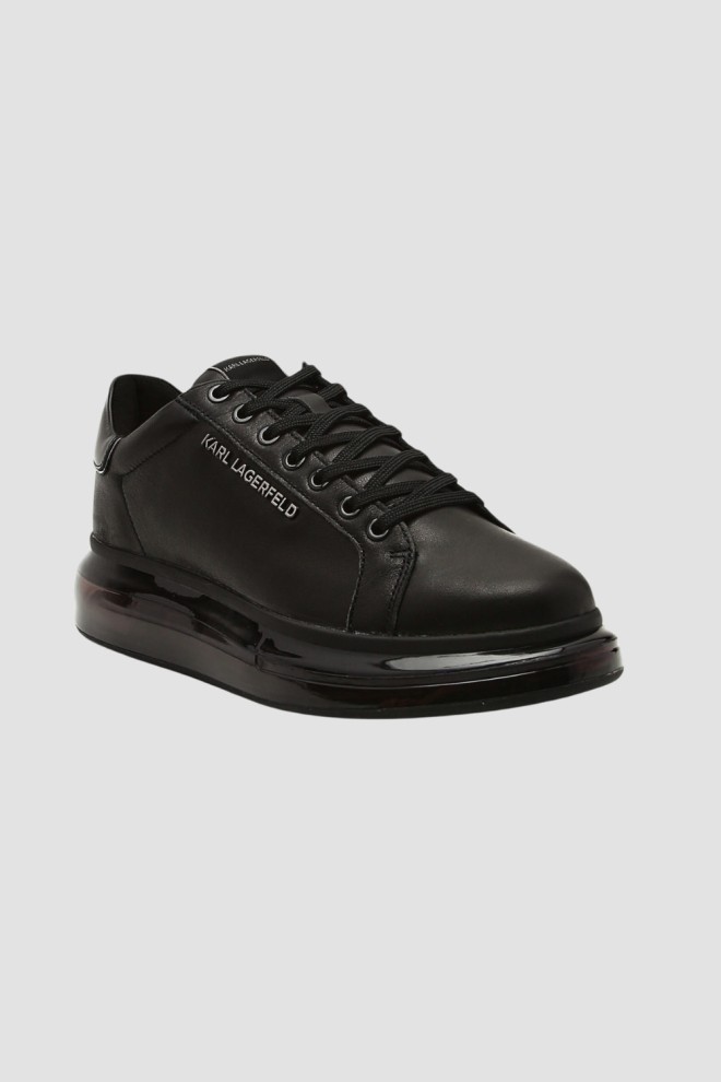 KARL LAGERFELD Black KAPRI KUSHION Lo Lace Lthr sneakers
