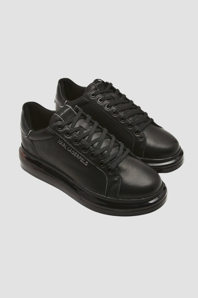 KARL LAGERFELD Black KAPRI KUSHION Lo Lace Lthr sneakers