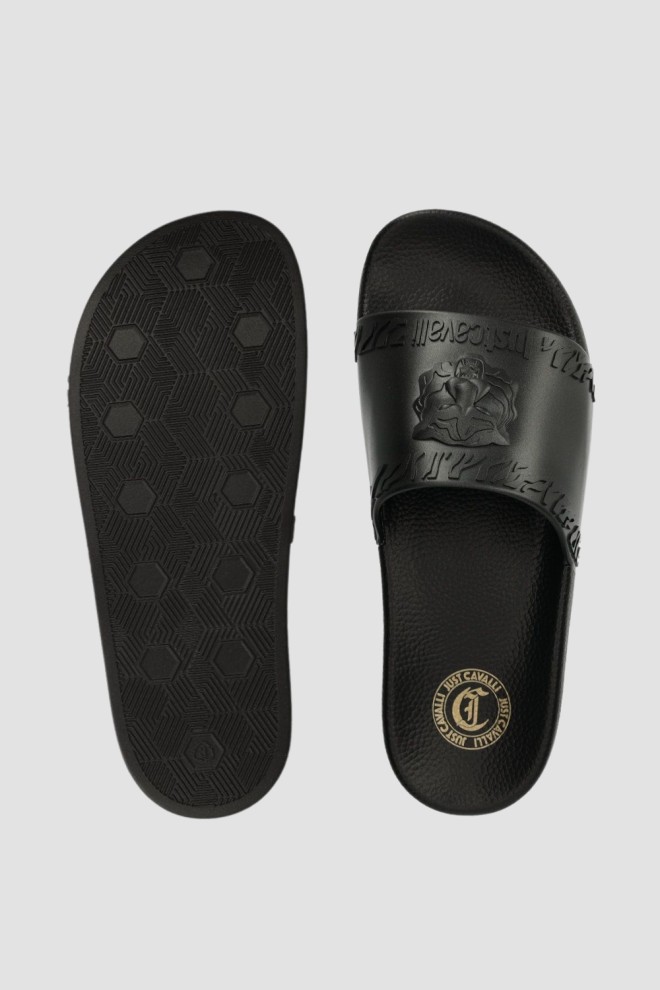 JUST CAVALLI Black Fondo Pool Flip Flops