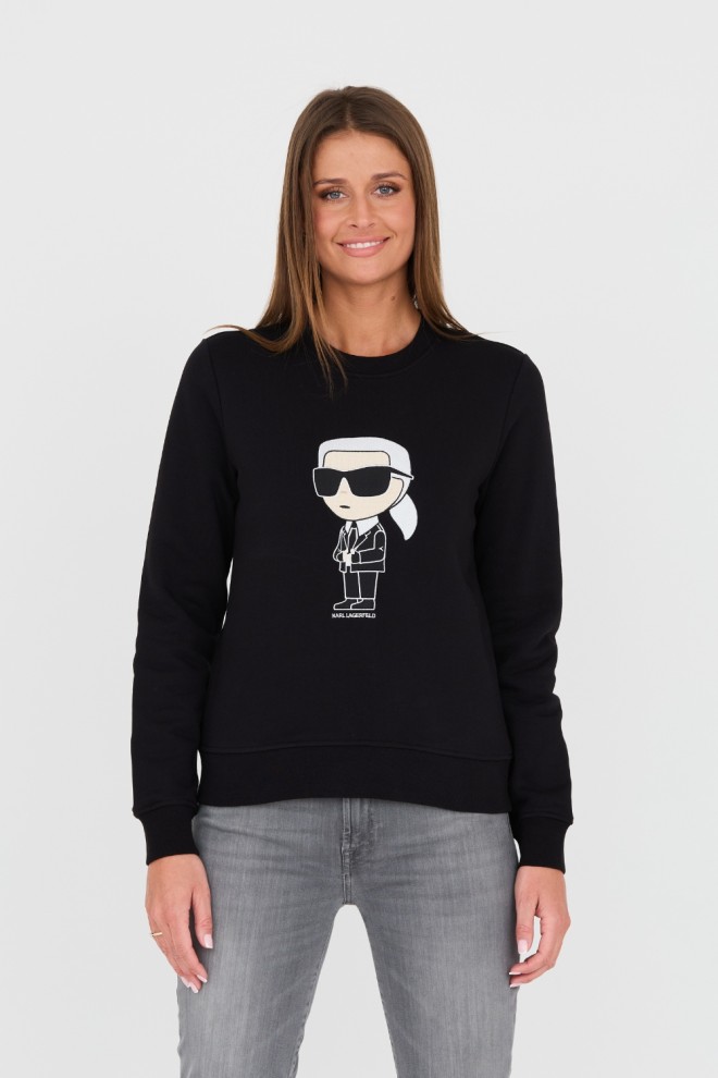 KARL LAGERFELD Black Iconic 2.0 sweatshirtKARL LAGERFELD Czarna bluza Ikonik 2.0