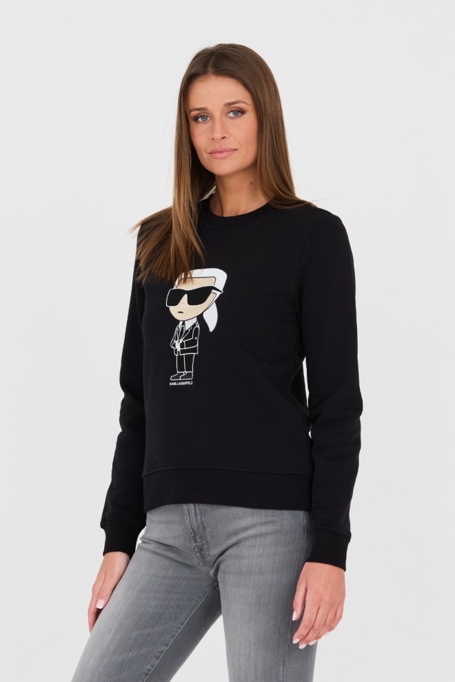 KARL LAGERFELD Black Iconic 2.0 sweatshirtKARL LAGERFELD Czarna bluza Ikonik 2.0