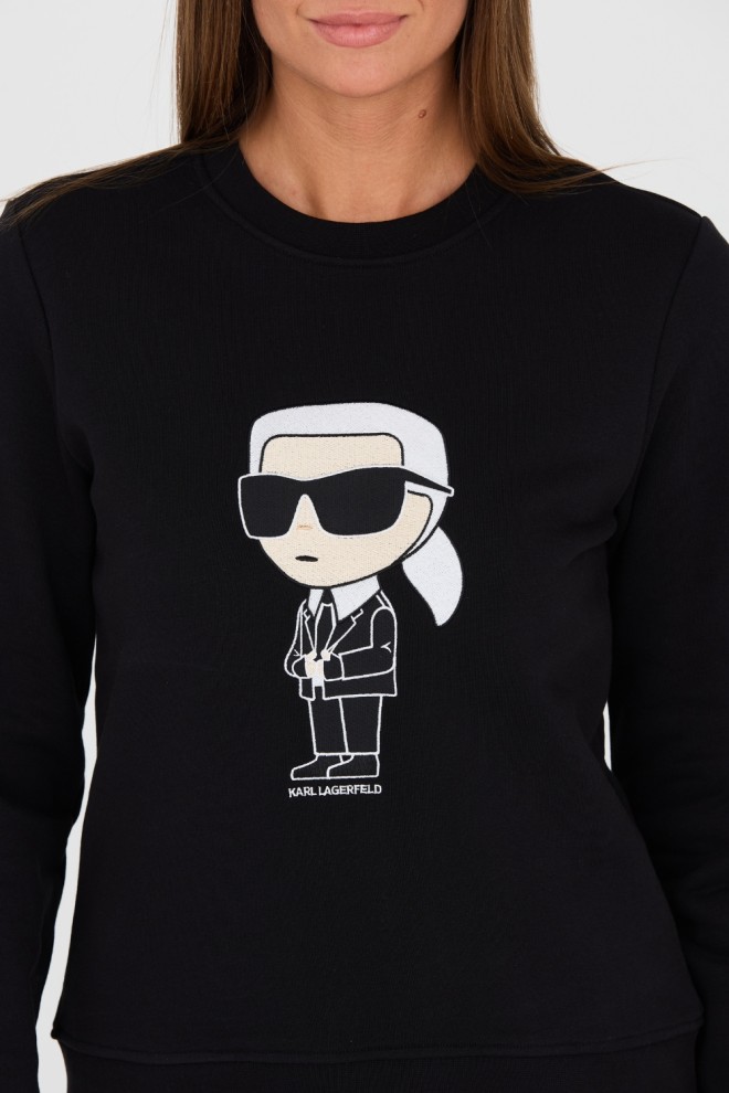 KARL LAGERFELD Black Iconic 2.0 sweatshirtKARL LAGERFELD Czarna bluza Ikonik 2.0