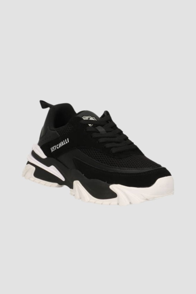 JUST CAVALLI Black FONDO GRUT DIS sneakers. 4