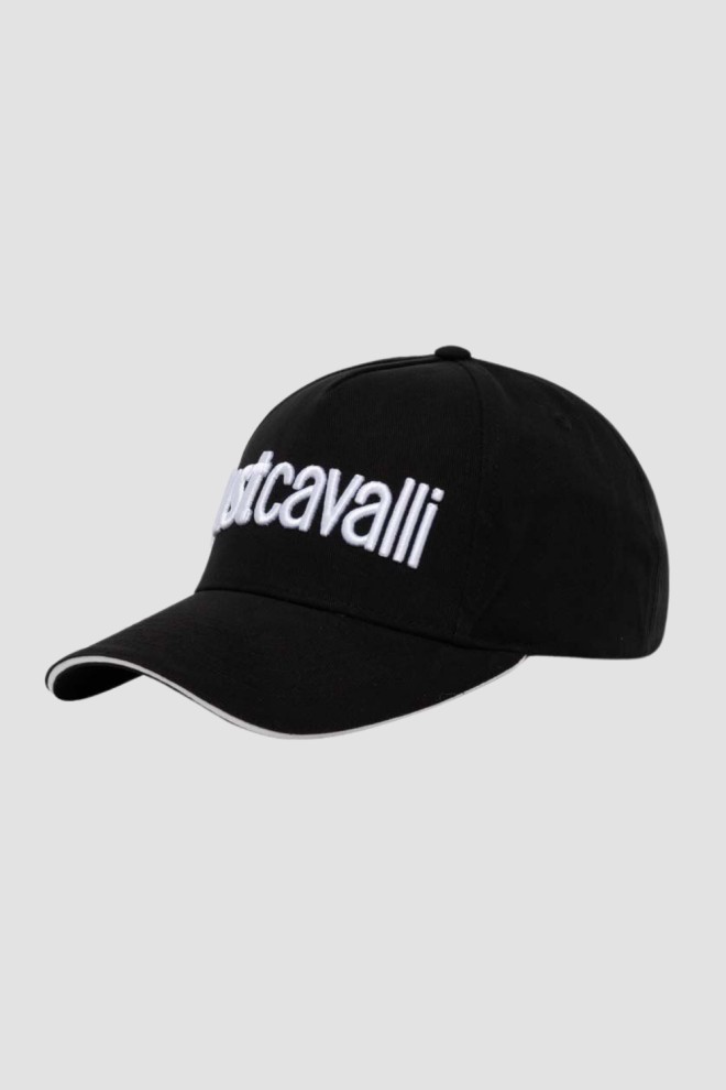JUST CAVALLI Șapcă neagră Logo Broderie 3d Up