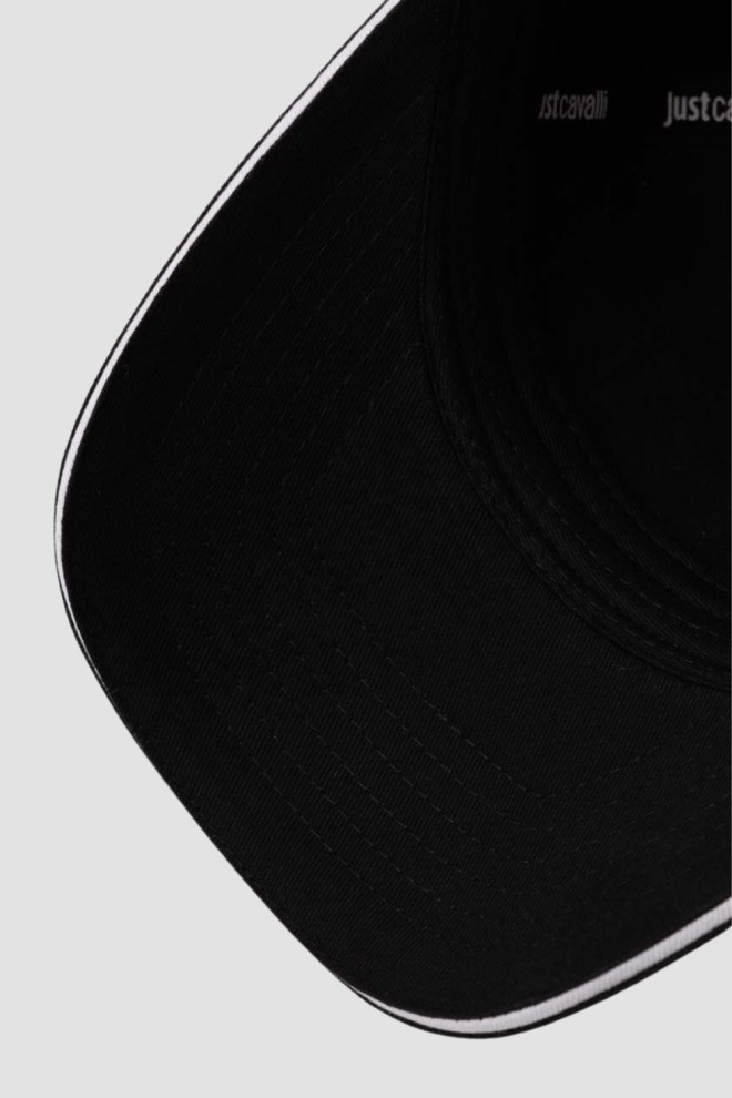 JUST CAVALLI Șapcă neagră Logo Broderie 3d Up