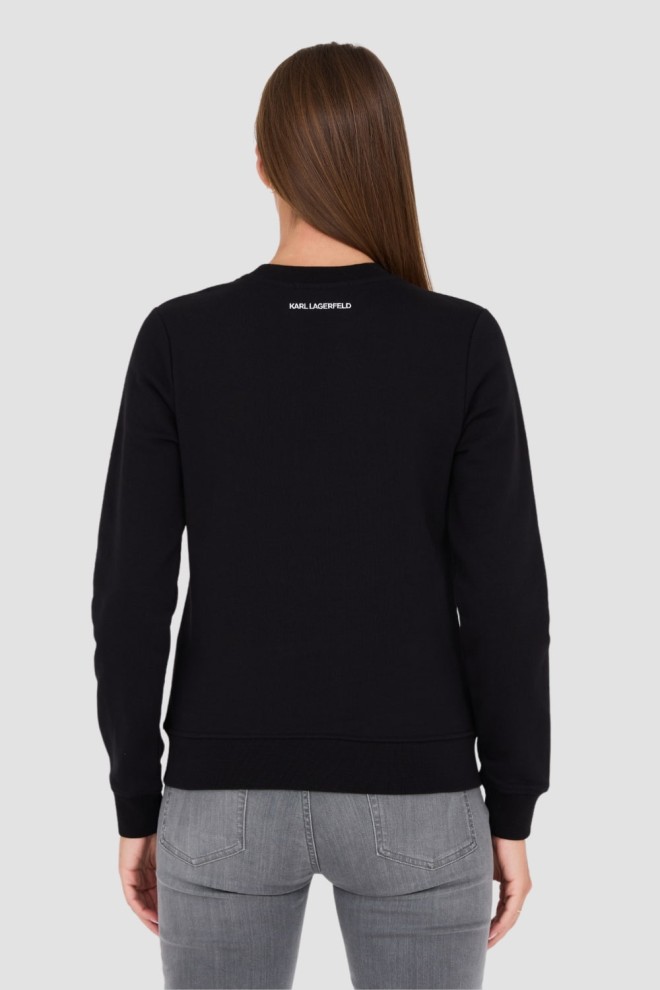 KARL LAGERFELD Czarna bluza Ikonik 2.0 Choupette Sweat