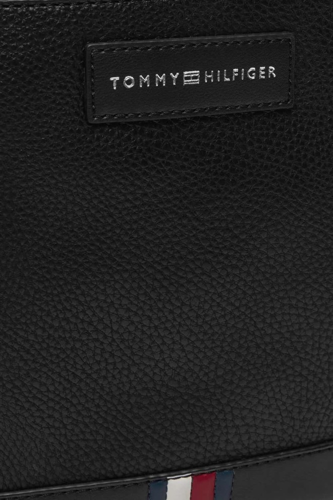 TOMMY HILFIGER Black eco leather men's pouch