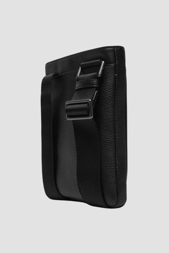 TOMMY HILFIGER Black eco leather men's pouch