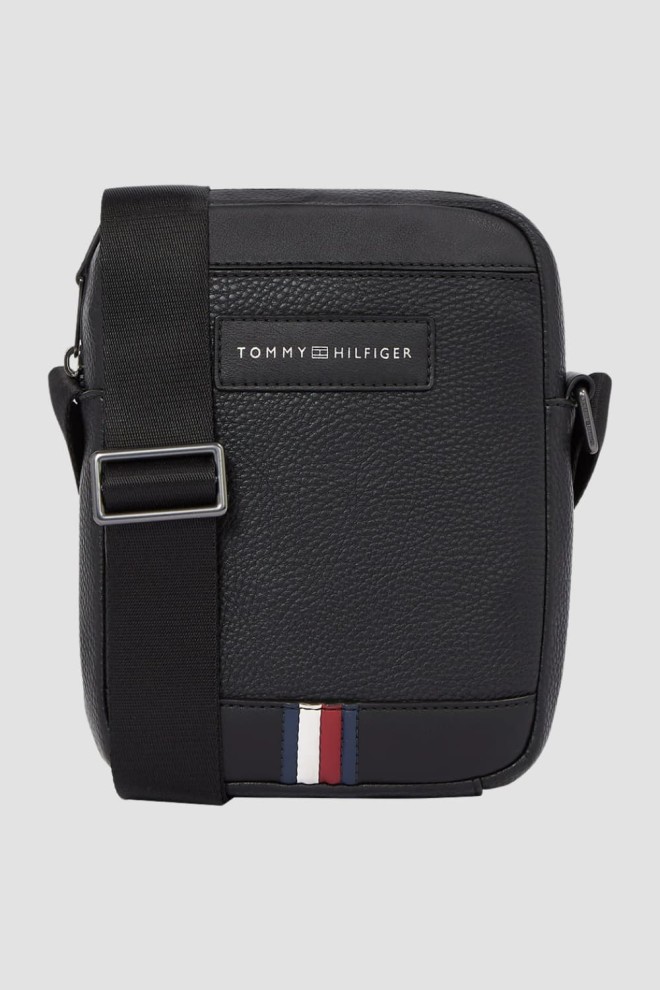 TOMMY HILFIGER Czarna męska saszetka ze stylowym logo