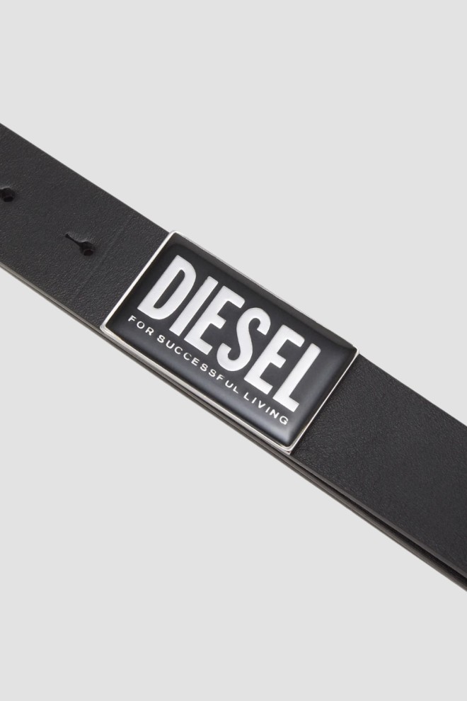 DIESEL Сzarny męski pasek B-GLOSSY II