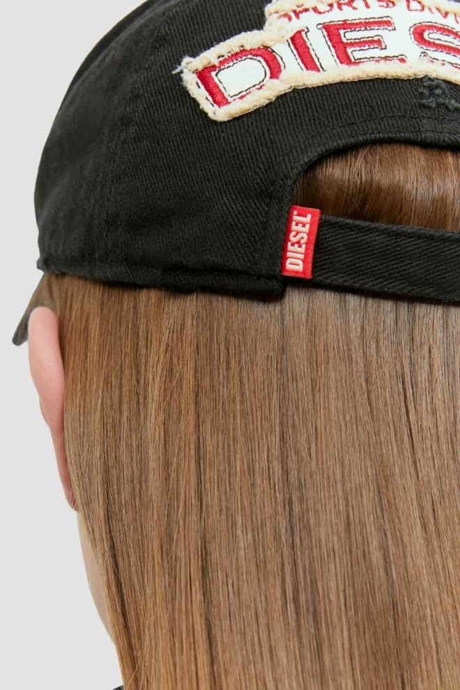 DIESEL Black baseball cap C-BRAFF